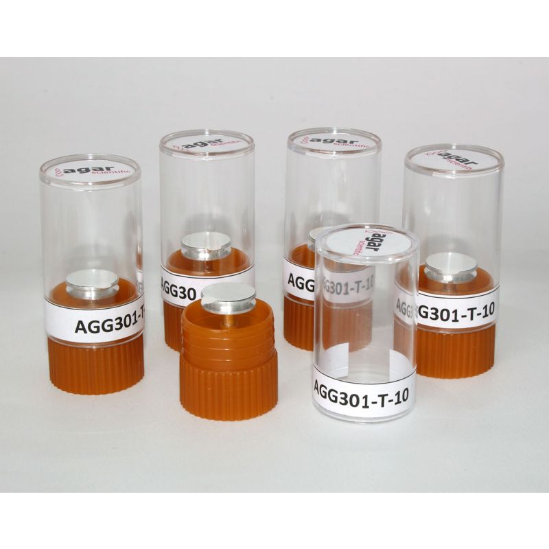 AGG301-T-10 – SEM Specimen Stub with Al core carbon Tab & Tube (Pk10)