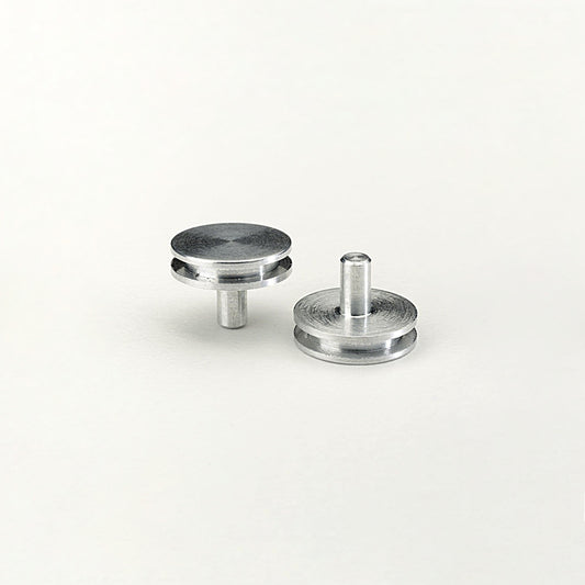 AGG301F – SEM Specimen Stubs Aluminium 12.5mm dia 3.2 x 6mm pin PK100