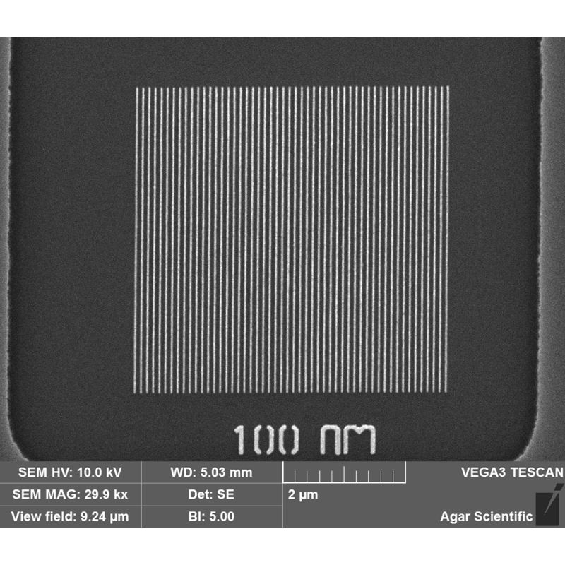 AGS221-ISO – CDMS Cr/Au 525µm 2mm-100nm ISO Certified on Pin Stub 12.5 mm